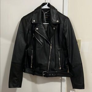 Bernardo Crop Real Leather Moto
Jacket